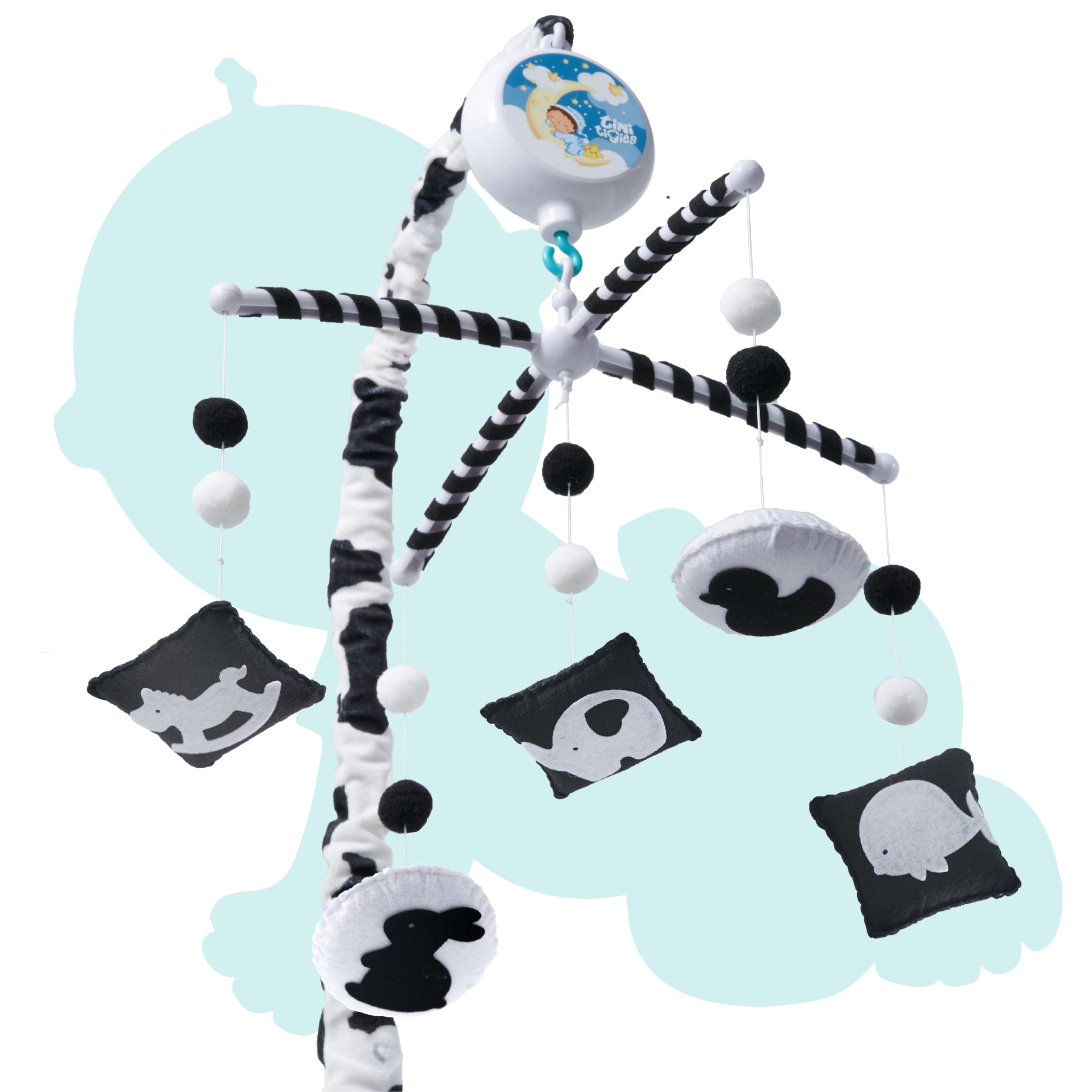 Amazon.com : Montessori Mobile Baby for Crib (TINITIGIES) - Black
